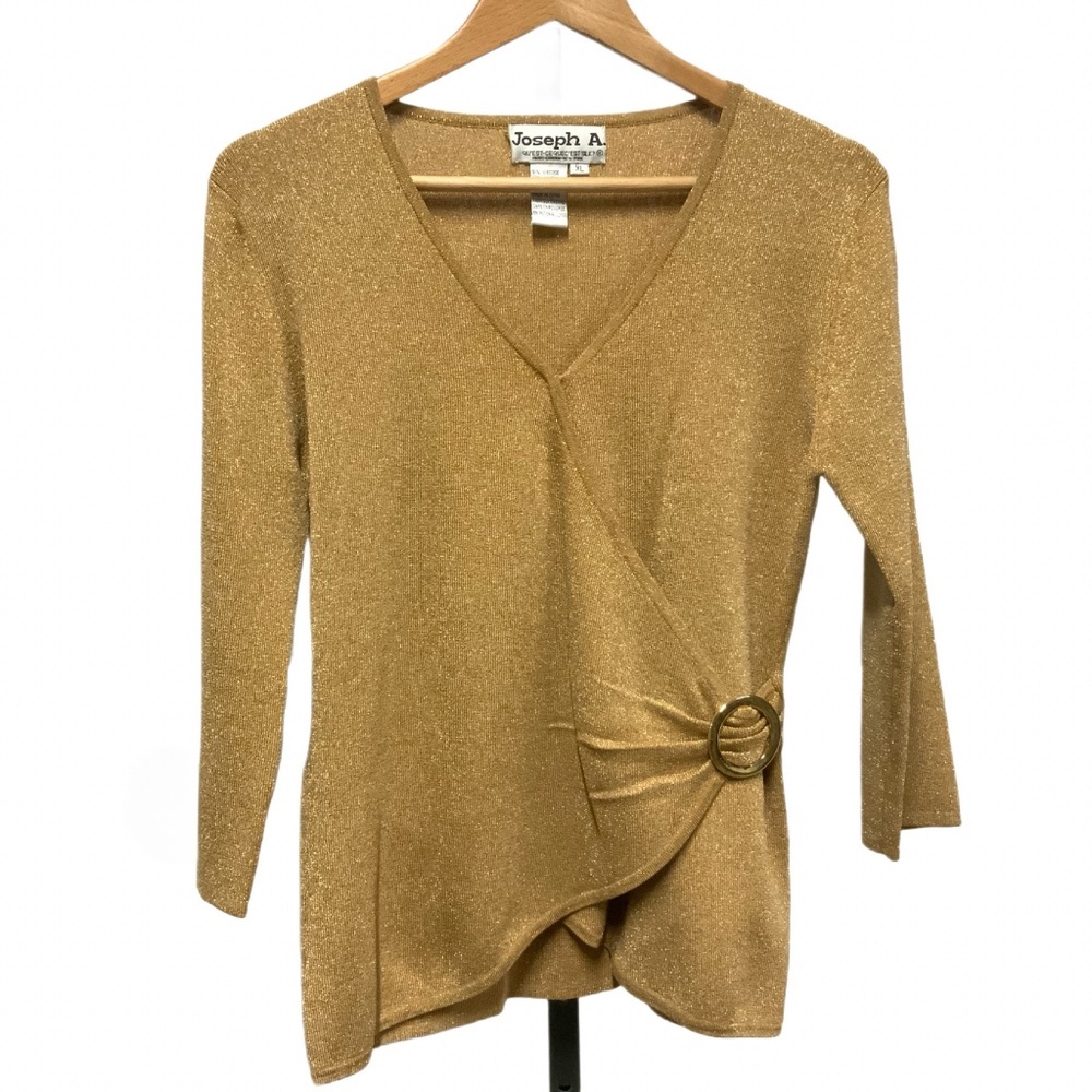 Joseph A Women’s Top, Metallic Gold (Size XL)